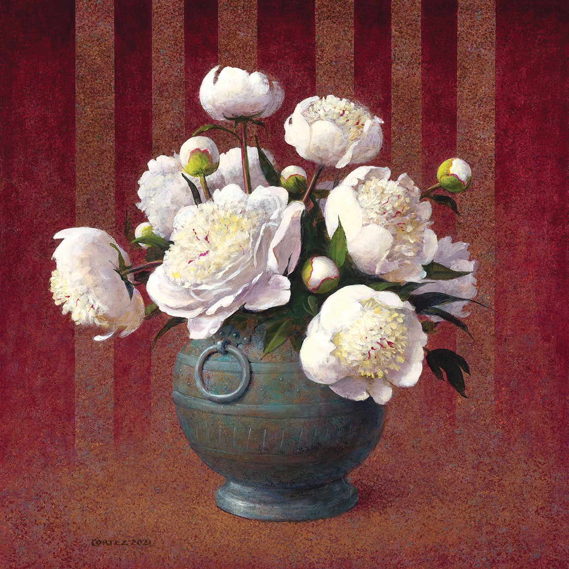 Peonies in a Chinese Vessel